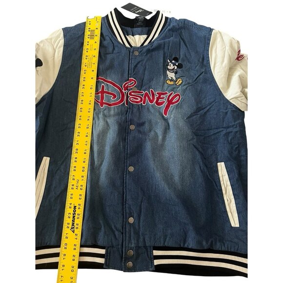 Disney Mickey Mouse Baseball Denim Bomber Jacket Size 3X - BoxLunch Exclusive - Picture 3 of 7